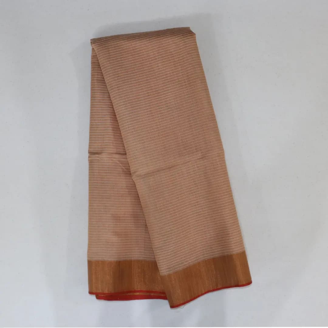 Cotton linen saree