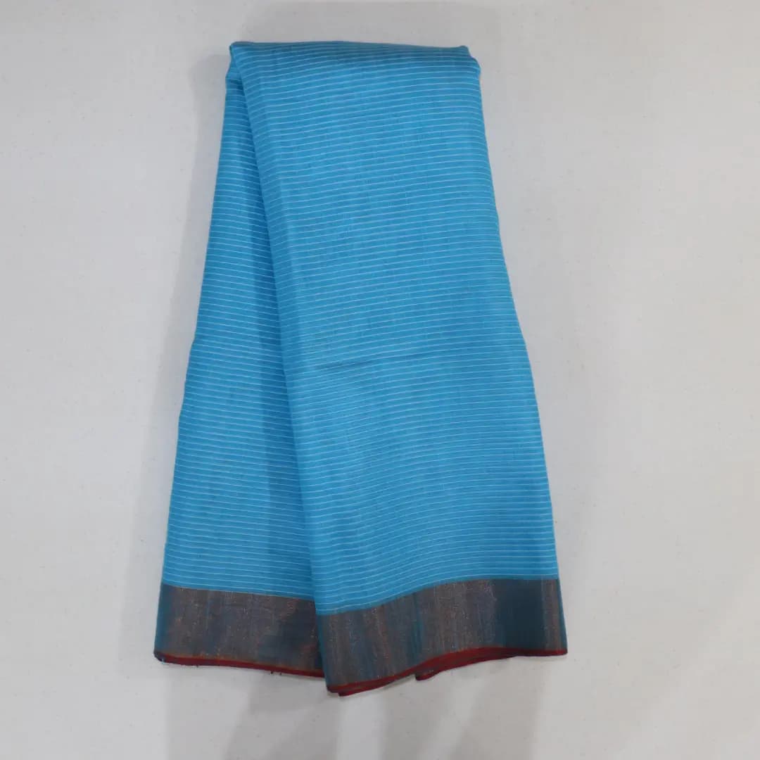 Cotton linen saree