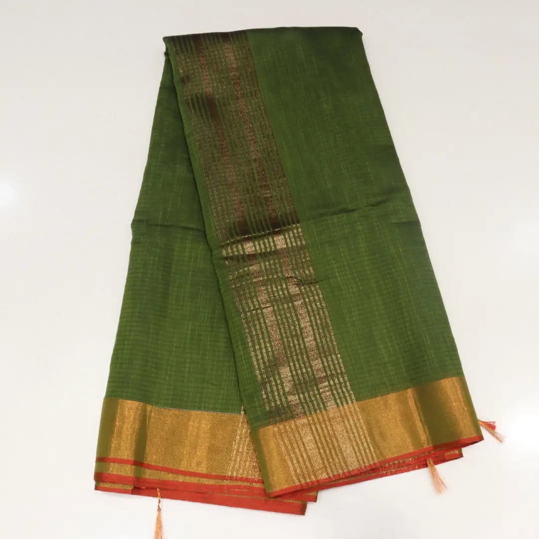 Cotton linen saree